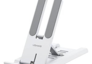 Soporte Teléfono Tablet Plegable con Resorte Blanco ZJ070 USAMS